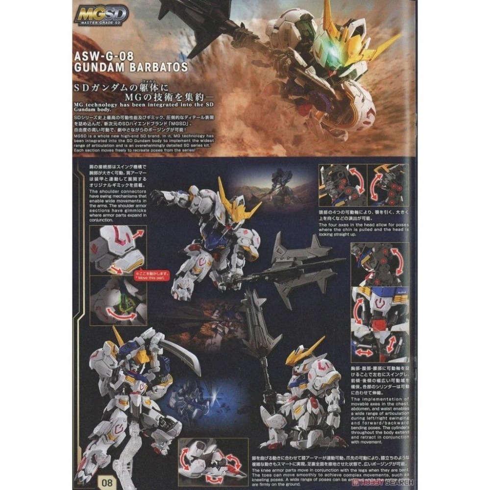 (大鳥叔叔模型) BANDAI 鋼彈 鋼普拉 MGSD 獵魔鋼彈 鐵血的孤兒  巴巴托斯-細節圖2