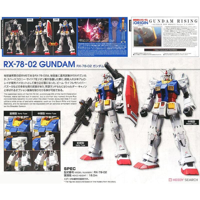 (大鳥叔叔模型)BANDAI鋼彈1/144 [現貨] HGTO#026 初鋼 THE ORIGIN RX-78-2-細節圖3