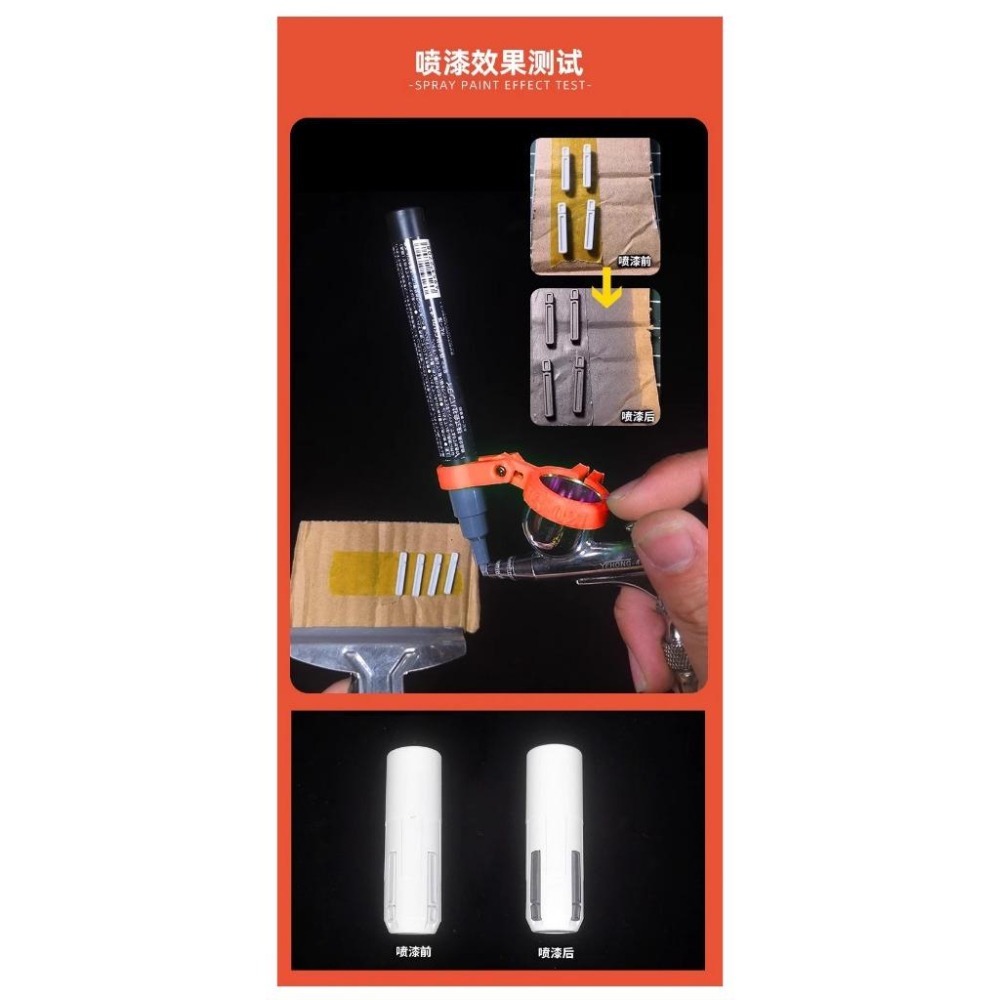 (大鳥叔叔模型) 模式玩造 MS021 MS-021 [橘色] 鋼彈馬克筆 噴筆轉換器-細節圖6