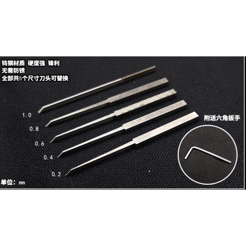 (大鳥叔叔模型) 模式玩造 MS012  MS-012 金屬手柄 模型刻線 刻線刀 金屬推刀 細節刻線-細節圖2