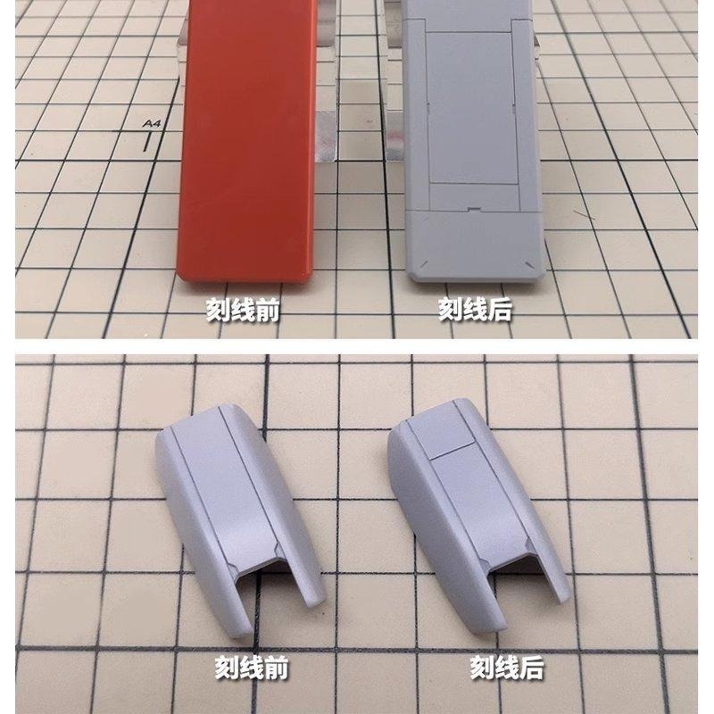 (大鳥叔叔模型) 模式玩造 MS012  MS-012 金屬手柄 模型刻線 刻線刀 金屬推刀 細節刻線-細節圖4