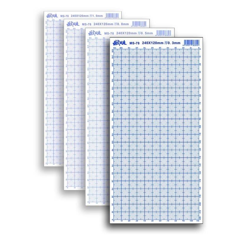 (大鳥叔叔模型) 模式玩造 MS078 MS-078 模型專用帶刻度ABS膠板 厚1.0mm 改造板 240*120mm-細節圖4