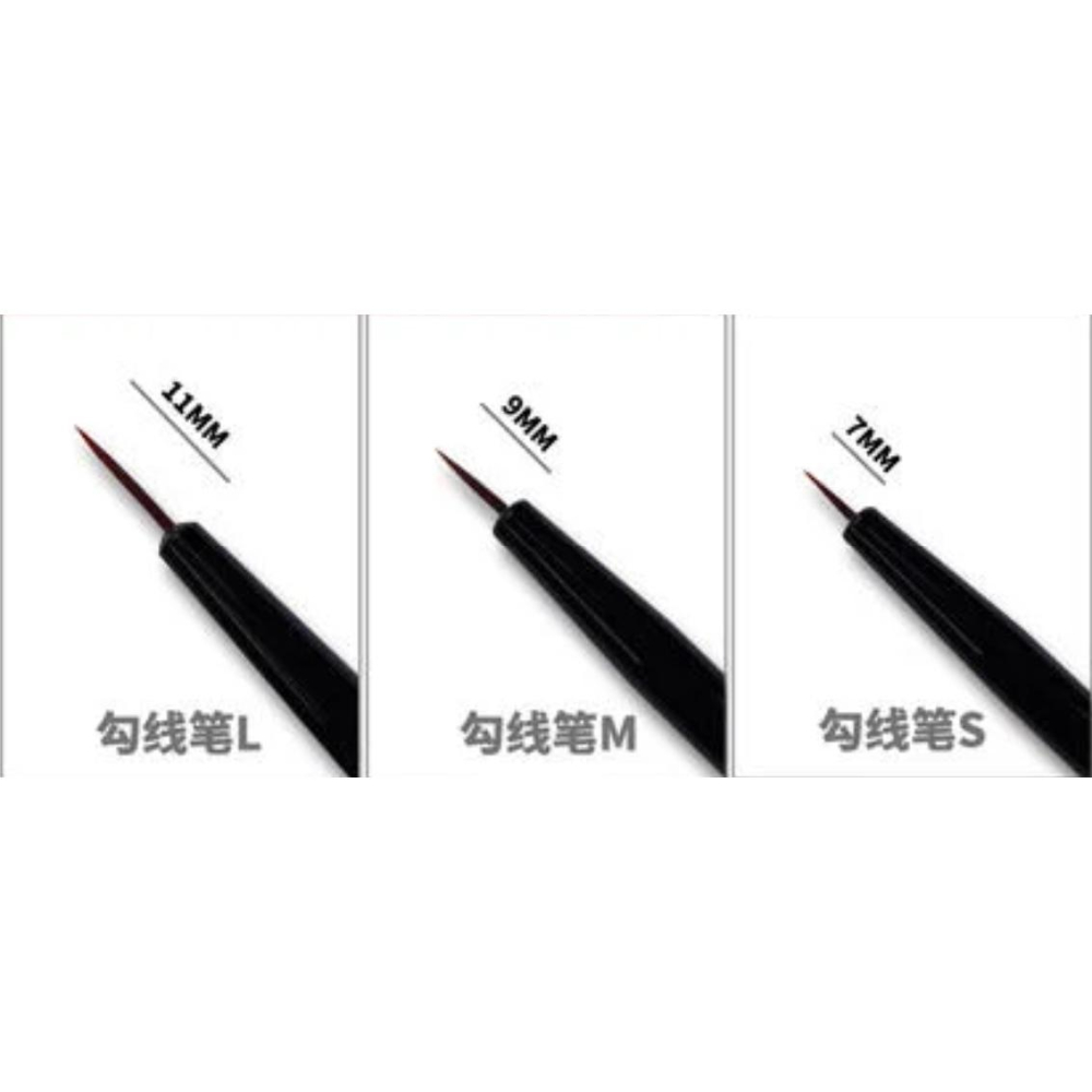 (大鳥叔叔模型) 模式玩造 MS063 MS-063 7mm 9mm1.0mm 勾線筆 墨線筆 模型上色筆 3入-細節圖3