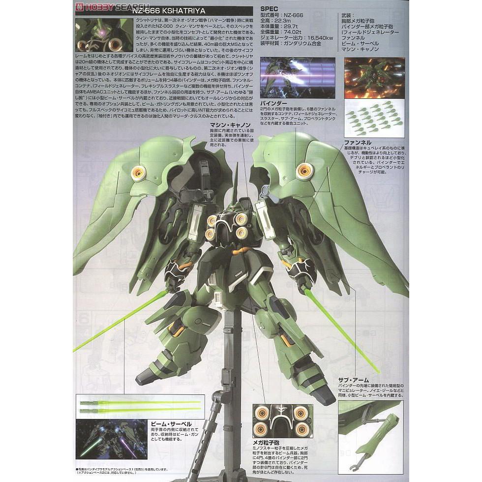 (大鳥叔叔模型)BANDAI 鋼彈1/144 HGUC#099 NZ-666 KSHATRIYA 薩地利 剎地利 剎帝利-細節圖2