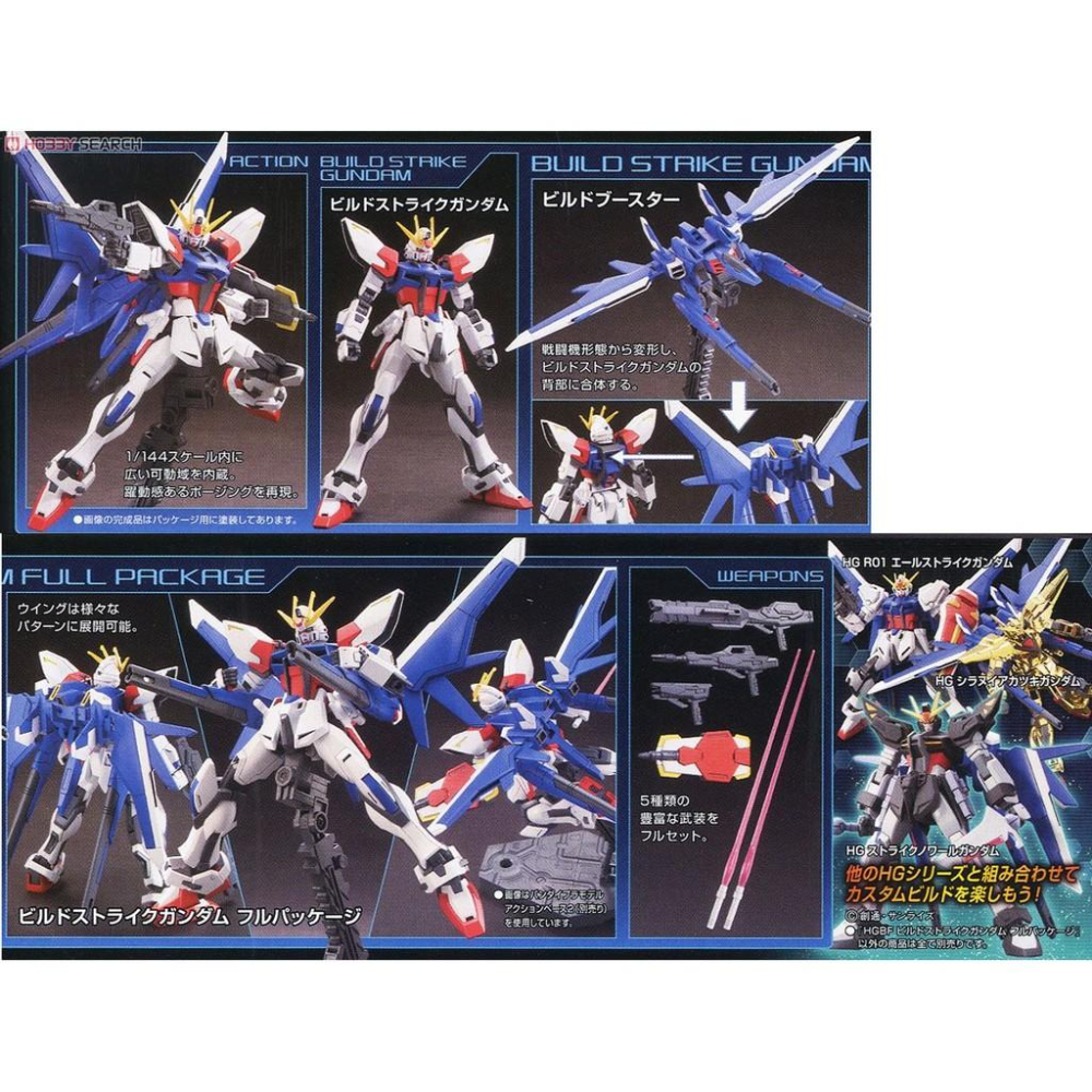 (大鳥叔叔模型)BANDAI 鋼彈1/144 HGBF#001 創作鋼彈 攻擊鋼彈全裝備型-細節圖4