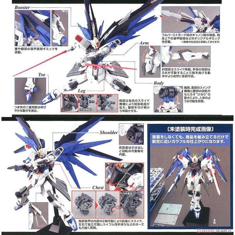 (大鳥叔叔模型)BANDAI 鋼彈 鋼普拉MG 1/100 ZGMF-X10A Freedom 自由鋼彈 Ver.2.0-細節圖3