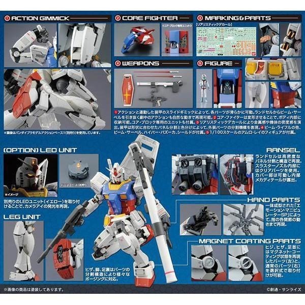 (大鳥叔叔模型)BANDAI 鋼彈 鋼普拉 MG 1/100 初鋼 RX-78-2 GUNDAM Ver.3.0-細節圖7
