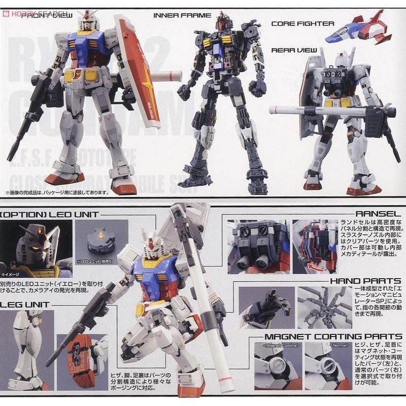 (大鳥叔叔模型)BANDAI 鋼彈 鋼普拉 MG 1/100 初鋼 RX-78-2 GUNDAM Ver.3.0-細節圖5