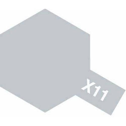 (大鳥叔叔模型)TAMIYA 81511 水性漆 X-11 銀色光澤 10ml-細節圖3