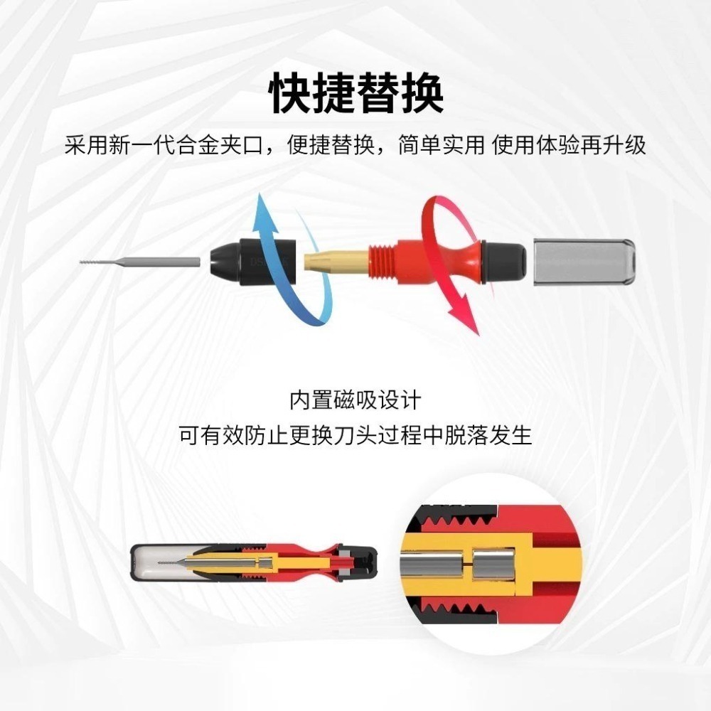 (大鳥叔叔模型) DSPIAE PT-HD 手鑽套裝 附鑽頭5入 軸徑3.175mm DB-03 鎢鋼鑽頭套裝-細節圖7