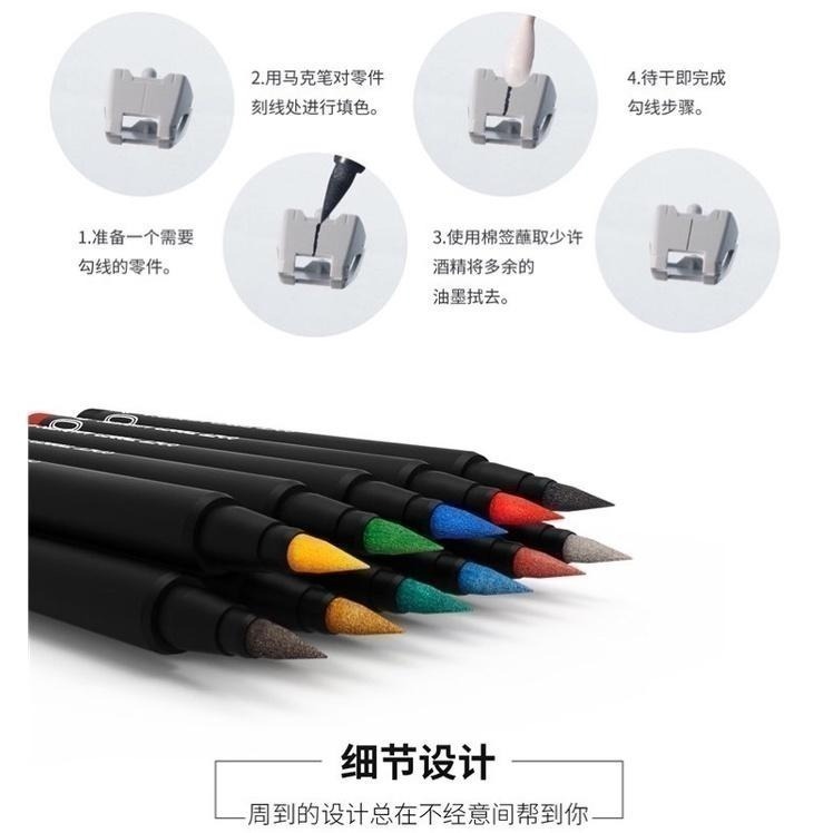 (大鳥叔叔模型) DSPIAE MK 基礎色 MKM 金屬色  MKF 螢光色 水性 金屬色 基礎色 鋼彈麥克筆 麥克筆-細節圖4