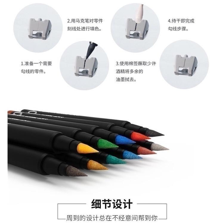 (大鳥叔叔模型) DSPIAE MK 基礎色 MKM 金屬色  MKF 螢光色 水性 金屬色 基礎色 鋼彈麥克筆 麥克筆-細節圖4