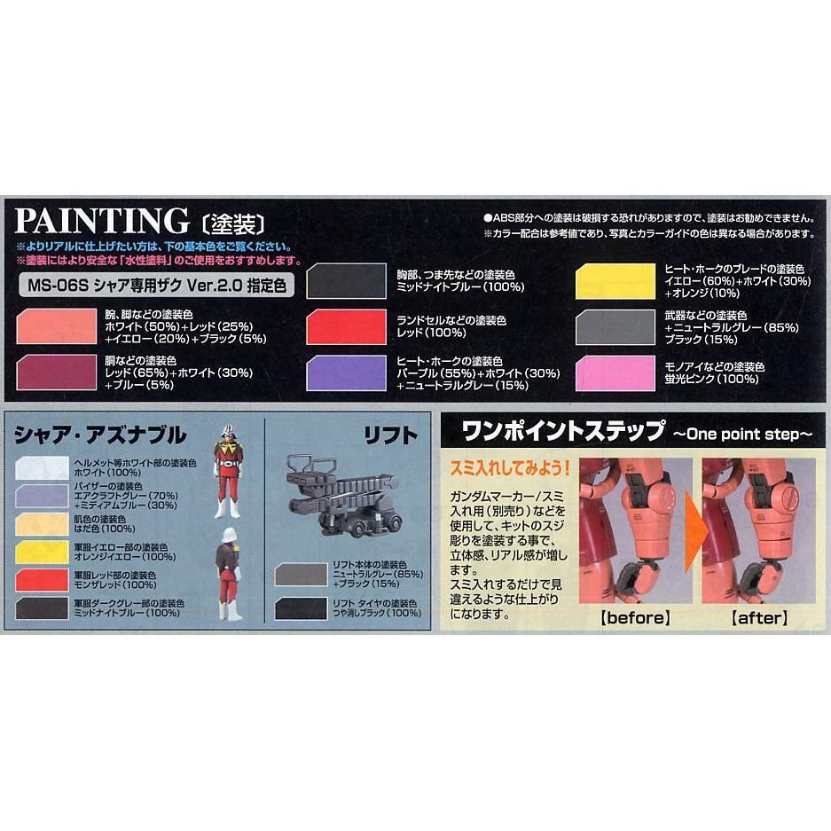 (大鳥叔叔模型)BANDAI 鋼彈 鋼普拉 1/100 MG MS-06S ZAKU II 夏亞專機 紅色彗星2.0-細節圖4