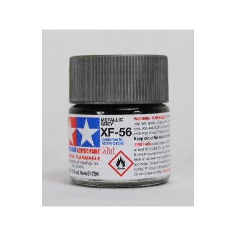 (大鳥叔叔模型) TAMIYA 田宮 XF-56 81756 水性漆 銀黑色 消光10ml-細節圖3