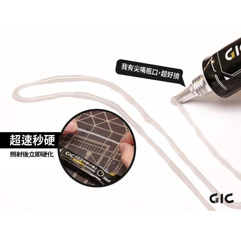 (大鳥叔叔模型)GiC 模型專用 TW-09 TW09 超速秒硬UV補土 UV膠 紫外線 光固化 20ml-細節圖4