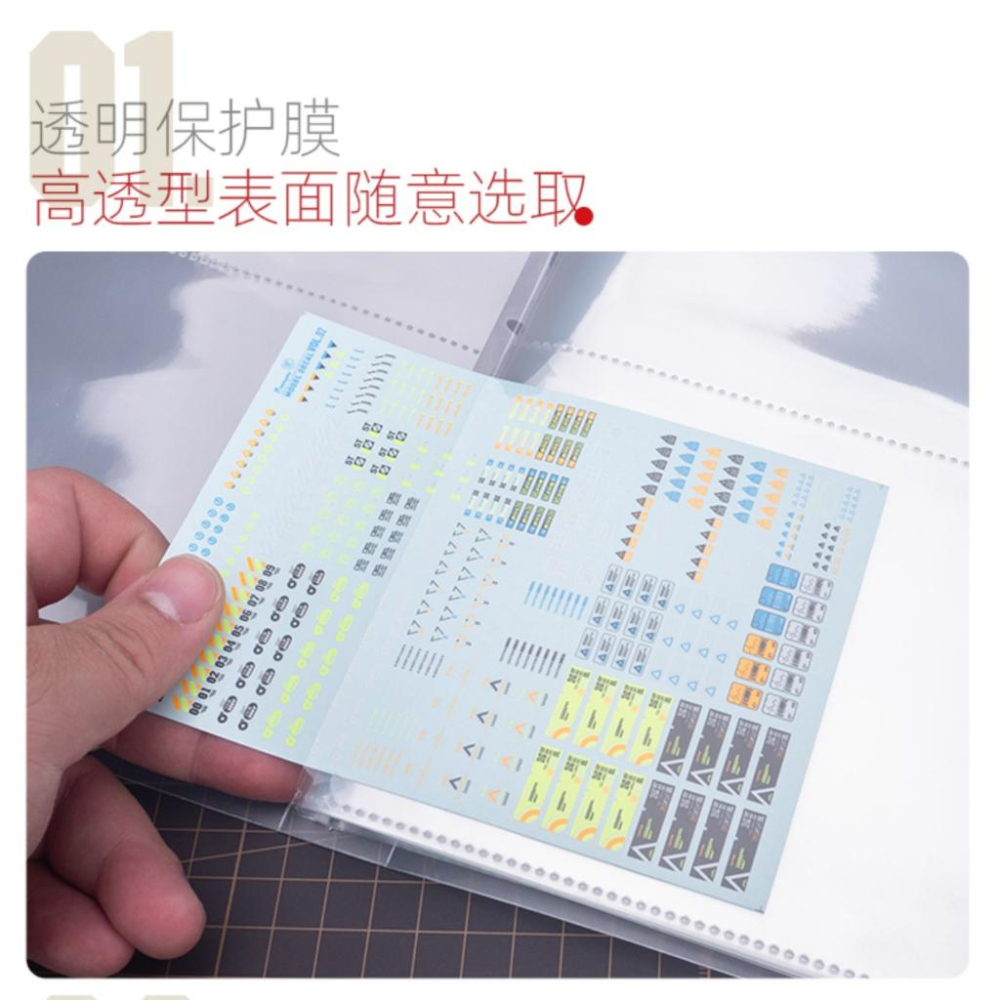 (大鳥叔叔模型) 喵匠 HobbyMio 模型專用 水貼收納冊 A6 可收納80張-細節圖5