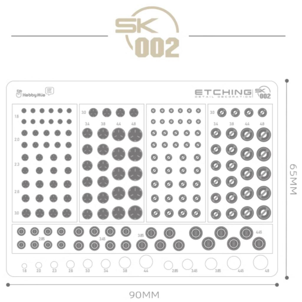 (大鳥叔叔模型) 喵匠 HobbyMio SK002 模型改造用 通用蝕刻片 模型通用高精度細節改造蝕刻片-細節圖4