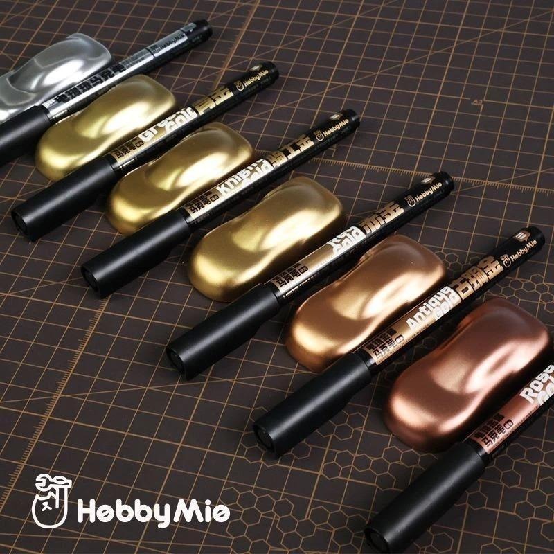 (大鳥叔叔模型) 喵匠 HobbyMio 模型專用 電鍍金屬馬克筆 超級電鍍色 手塗鏡面 油性 鋼彈麥克筆 模型麥克筆-細節圖4