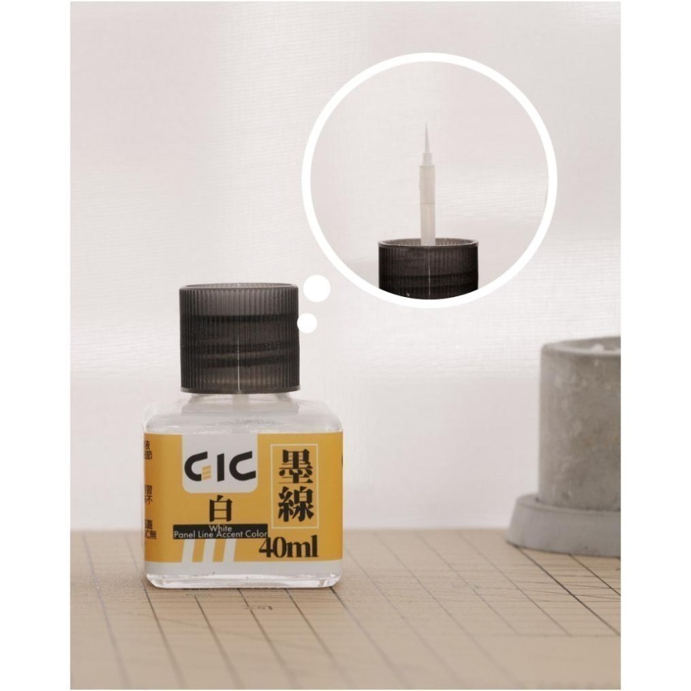 (大鳥叔叔模型)GiC TW-01 水性墨線液 墨線液 共11款 40ml 蓋子附刷子刷頭-細節圖4