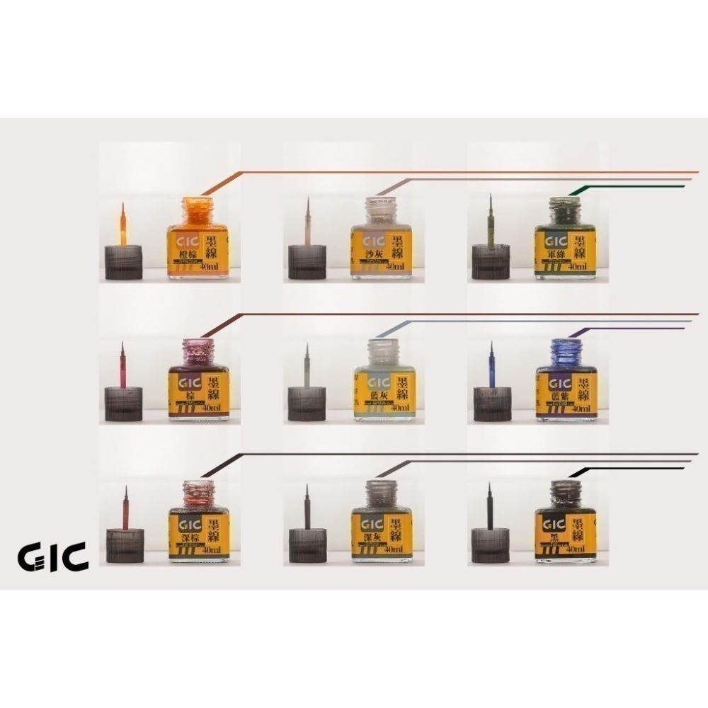 (大鳥叔叔模型)GiC TW-01 水性墨線液 墨線液 共11款 40ml 蓋子附刷子刷頭-細節圖5