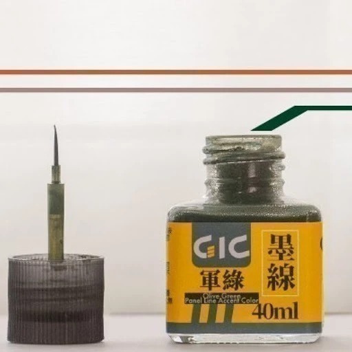 (大鳥叔叔模型)GiC TW-01 水性墨線液 墨線液 共11款 40ml 蓋子附刷子刷頭-規格圖9