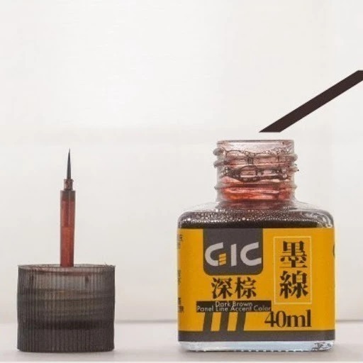 (大鳥叔叔模型)GiC TW-01 水性墨線液 墨線液 共11款 40ml 蓋子附刷子刷頭-規格圖9