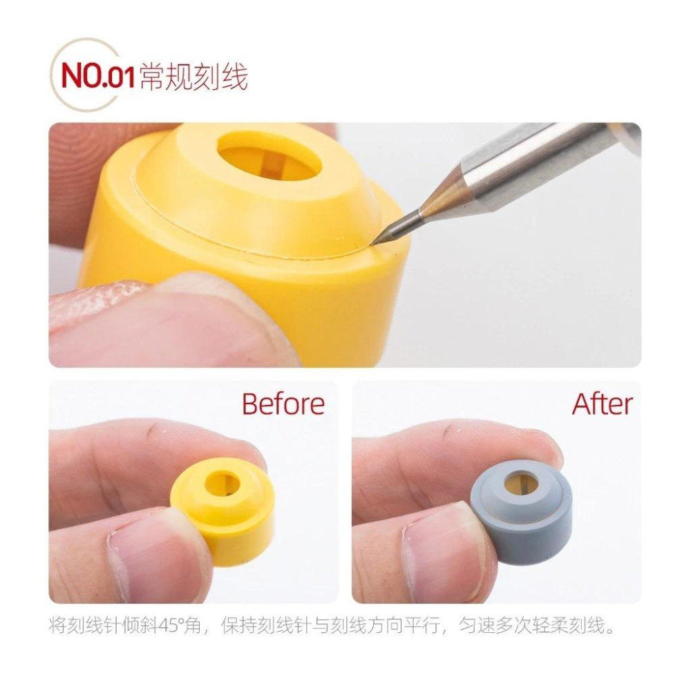 (大鳥叔叔模型) 喵匠 HobbyMio 刻線針 三棱鎢鋼刮刀刀頭 筆刀柄 三菱刻線刀-細節圖6