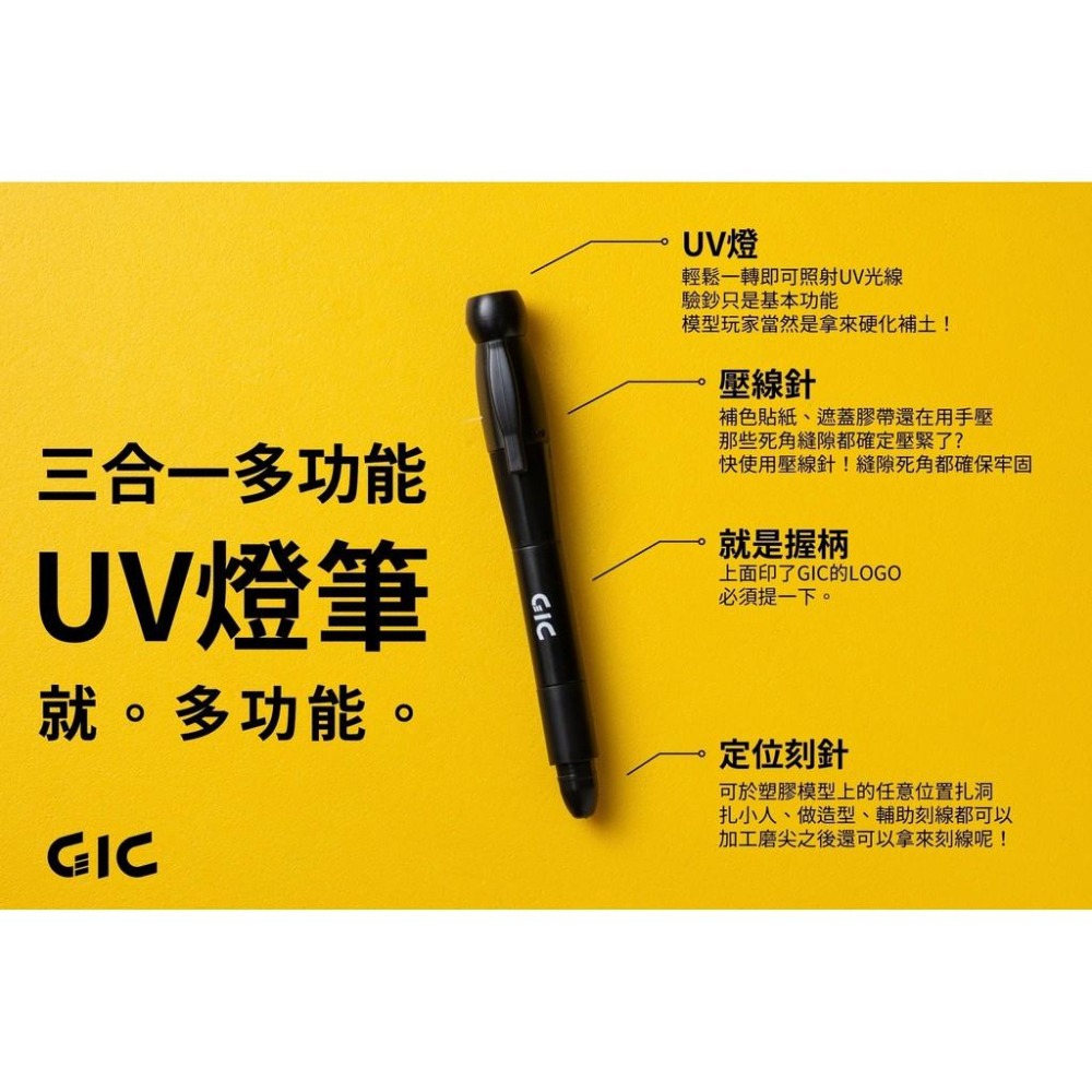 (大鳥叔叔模型)GiC TC-03 TC03 模型專用  筆夾式 四合一 模型工具組 (刻線針 LED燈 雙頭螺絲起子)-細節圖4