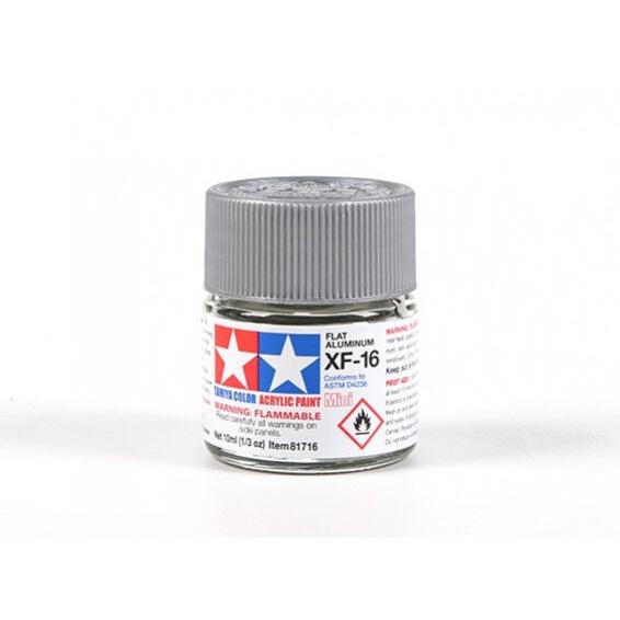 (大鳥叔叔模型) TAMIYA 田宮 XF-16 81716 水性漆 鋁銀色 消光10ml-細節圖3