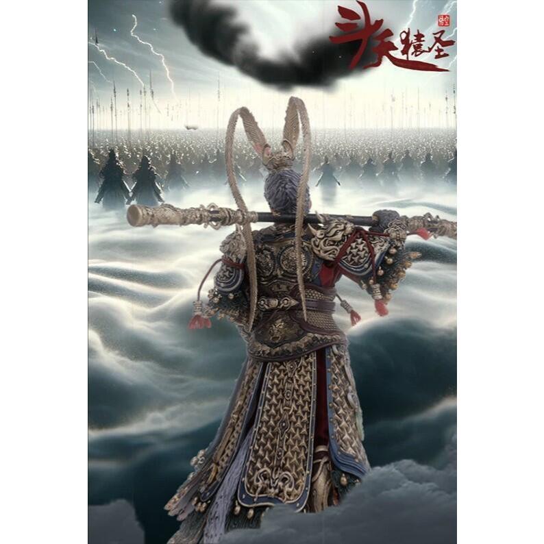 (大鳥叔叔模型)Joy Man Toys 1/12 JM009 加贈頭雕*1黑神話悟空 鬥天猿聖悟空 含地台觔斗雲-細節圖5