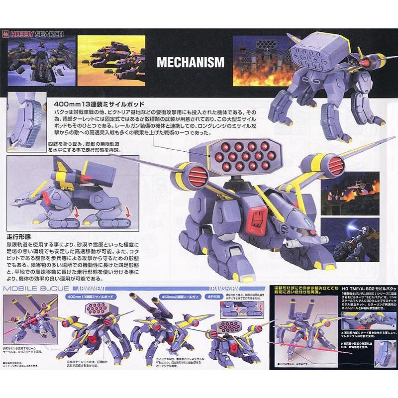 (大鳥叔叔模型)BANDAI鋼彈SEED HG 1/144 R12 TMF/A-802 巴庫 MOBILE BuCUE-細節圖4