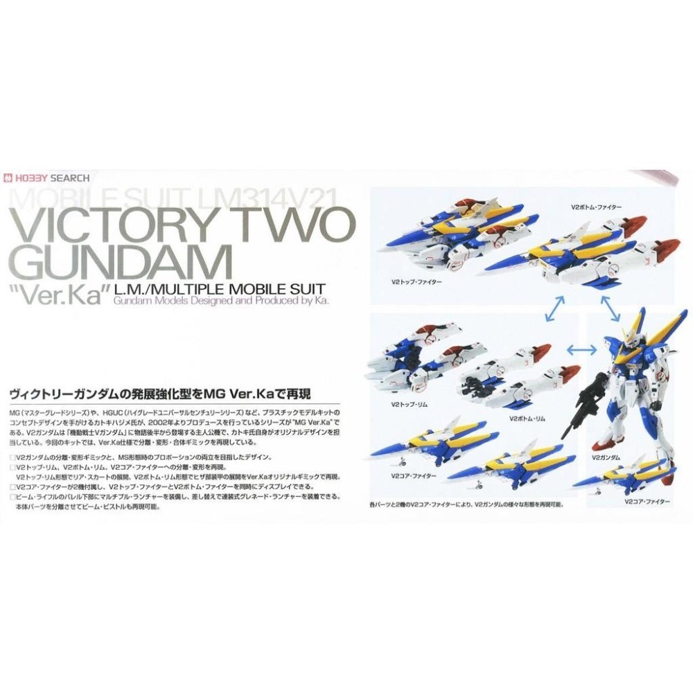 (大鳥叔叔模型)BANDAI 鋼彈 鋼普拉 1/100 MG V2鋼彈 Ver.Ka-細節圖3