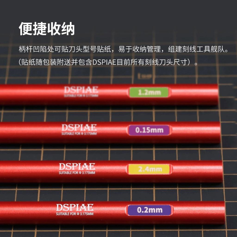 (大鳥叔叔模型) DSPIAE CS-PB01 鎢鋼 推刀套裝 0.1/0.15/0.3/0.5/1 推刀頭+夾持柄-細節圖5