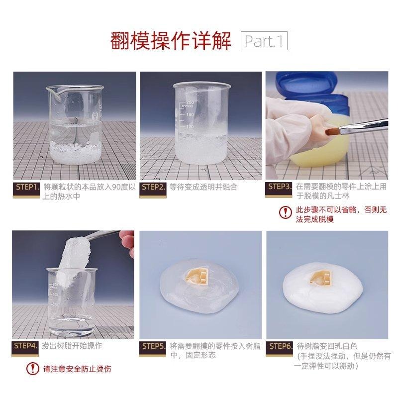 (大鳥叔叔模型) 喵匠 HobbyMio 模型專用 自由翻模樹脂 翻模塑形水晶土 50g-細節圖5