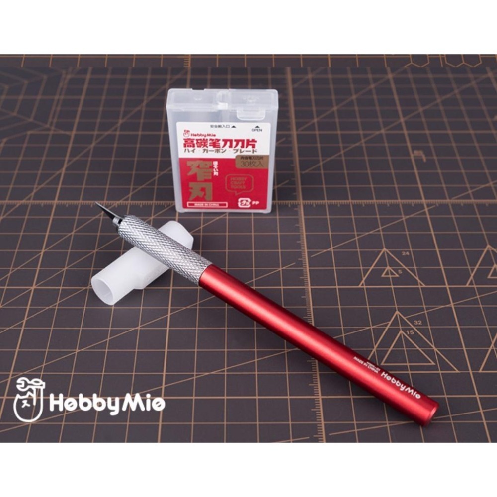 (大鳥叔叔模型) 喵匠 HobbyMio 模型工具 筆刀  HMK-01 全金屬窄刃筆刀 刀片30入-細節圖3