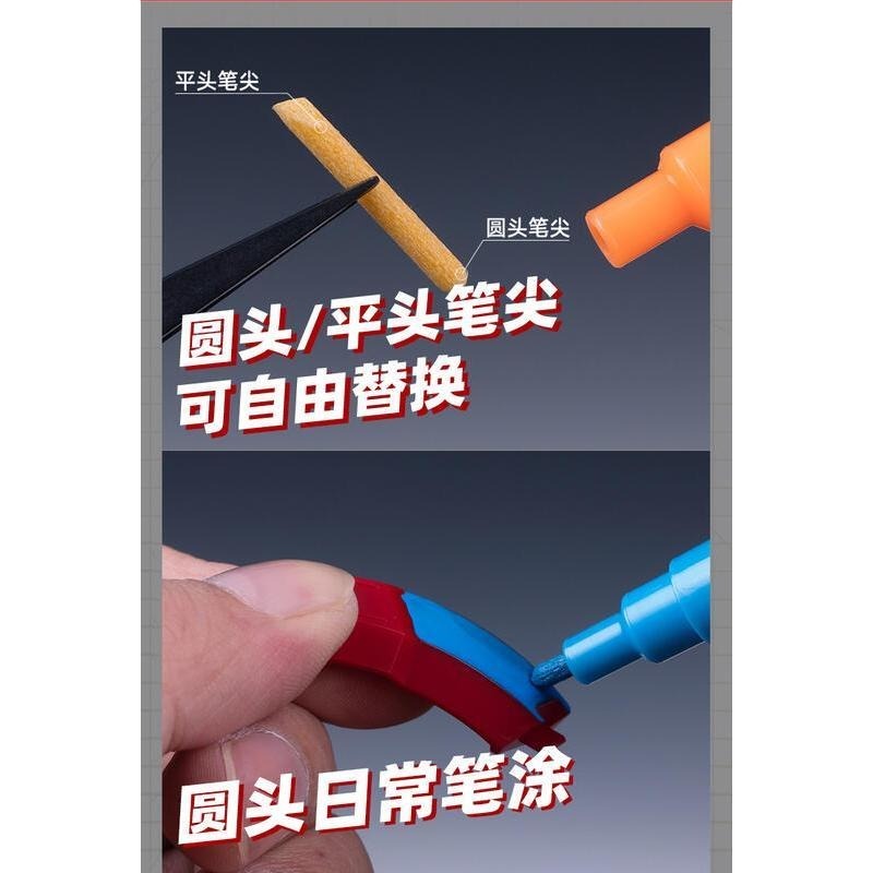 (大鳥叔叔模型) 喵匠 Hobbymio 模型專用 MC 鋼彈馬克筆  水性馬克筆 雙頭 基礎色系列-細節圖5