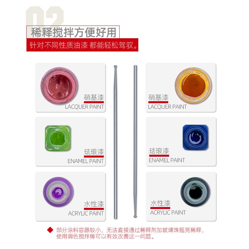 (大鳥叔叔模型)喵匠 Hobbymio 模型專用 調色攪拌棒 耐腐蝕材質 攪拌棒.調色棒 2入-細節圖5
