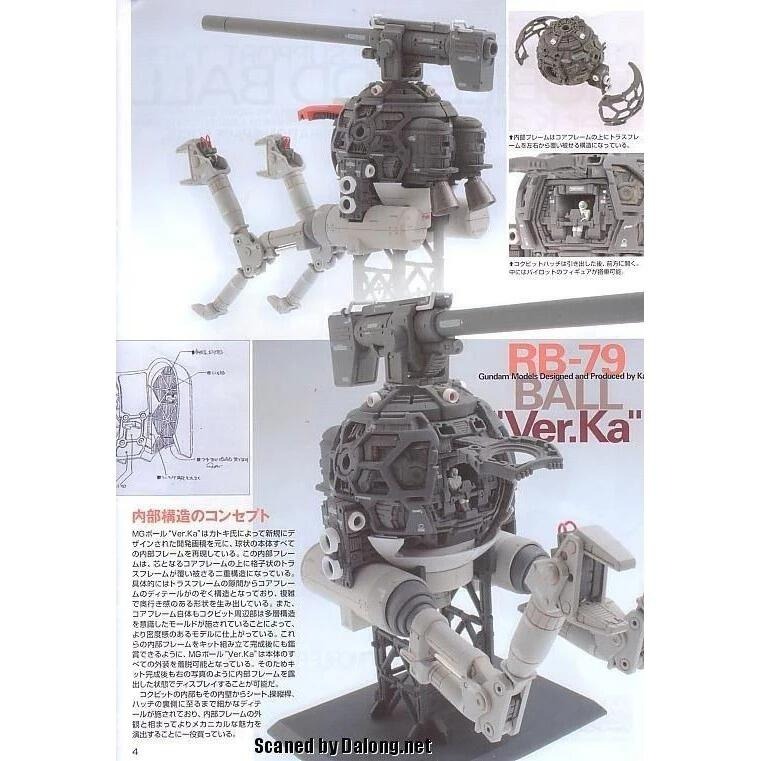 (大鳥叔叔模型)BANDAI 鋼彈1/100 MG RB-79 MOBILE POD BALL Ver.Ka 鋼球 球艇-細節圖2