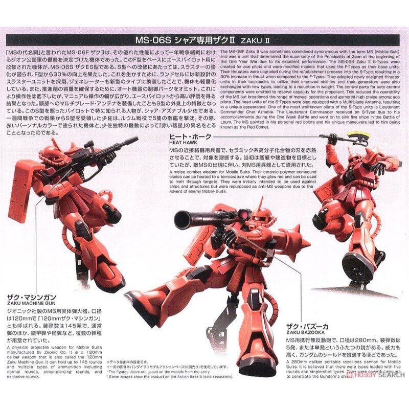 (大鳥叔叔模型)BANDAI 鋼彈1/144 HGUC#234 夏亞專用 薩克2 Char＇s MS-06S Zaku-細節圖2