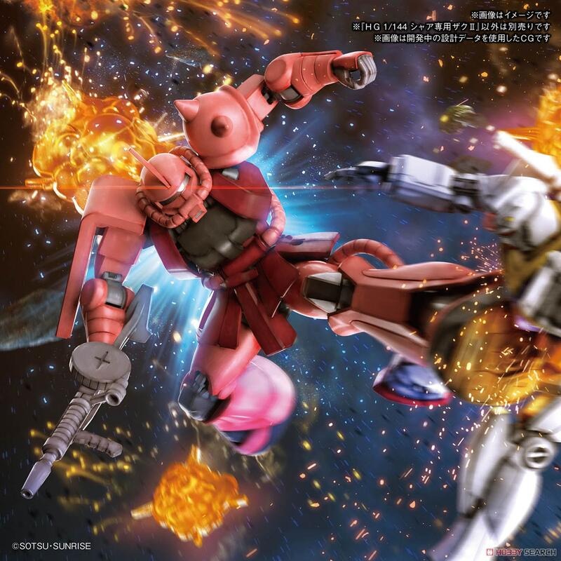 (大鳥叔叔模型)BANDAI 鋼彈1/144 HGUC#234 夏亞專用 薩克2 Char＇s MS-06S Zaku-細節圖5