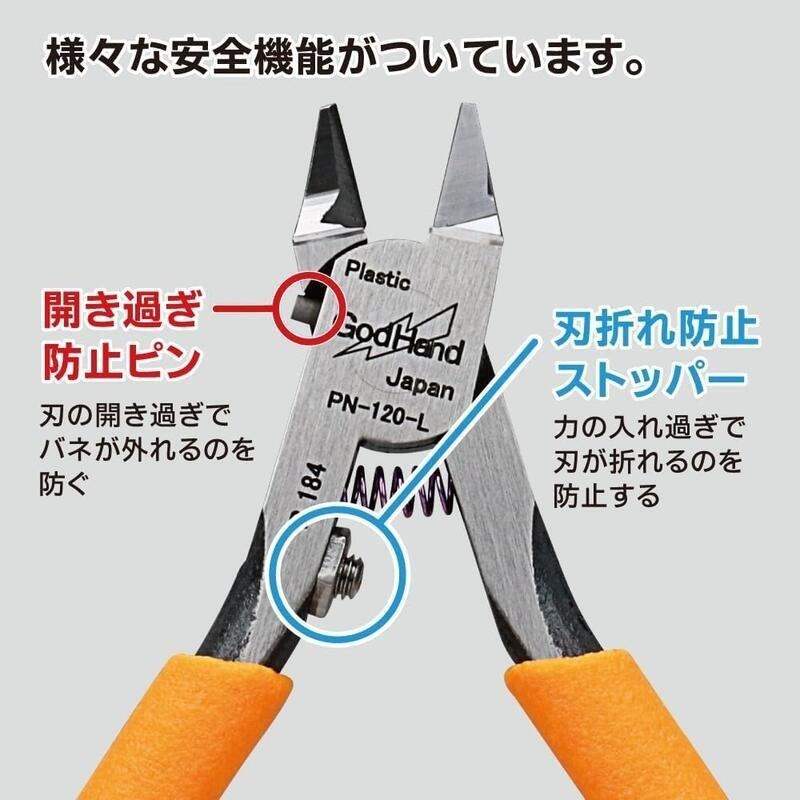 (大鳥叔叔模型) GodHand 神之手[現貨] PN-120-L  左手版 究極 模型專用超薄刃 單刀刃 斜口鉗-細節圖2