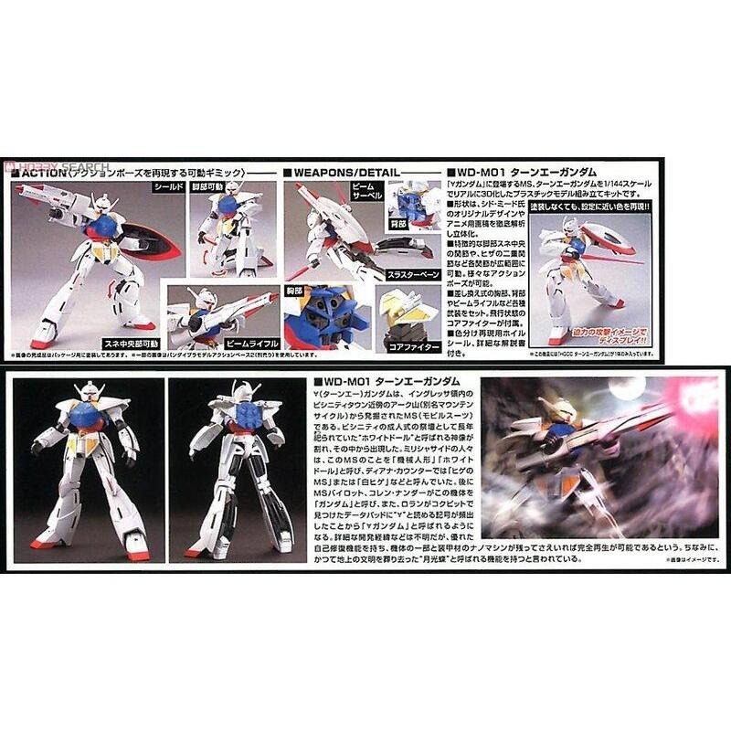 (大鳥叔叔模型)BANDAI鋼彈1/144 HGUC#177 WD-M01 ∀ GUNDAM 逆A鋼彈-細節圖2