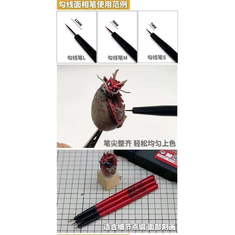 (大鳥叔叔模型) 模式玩造 MS063 MS-063 手塗系列套裝 上色筆 勾線筆 舊化筆 三隻裝-細節圖4