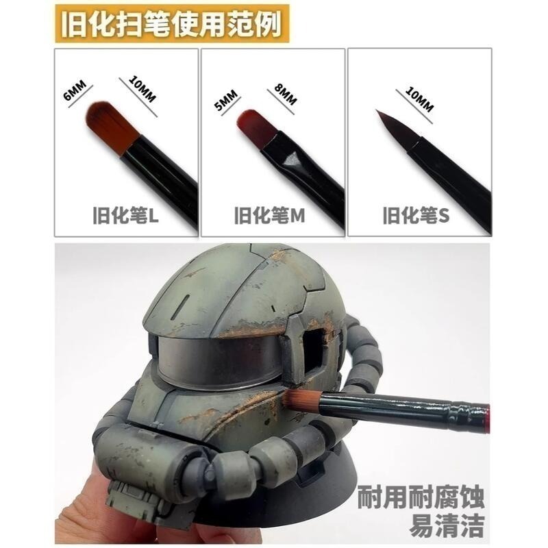 (大鳥叔叔模型) 模式玩造 MS063 MS-063 手塗系列套裝 上色筆 勾線筆 舊化筆 三隻裝-細節圖6