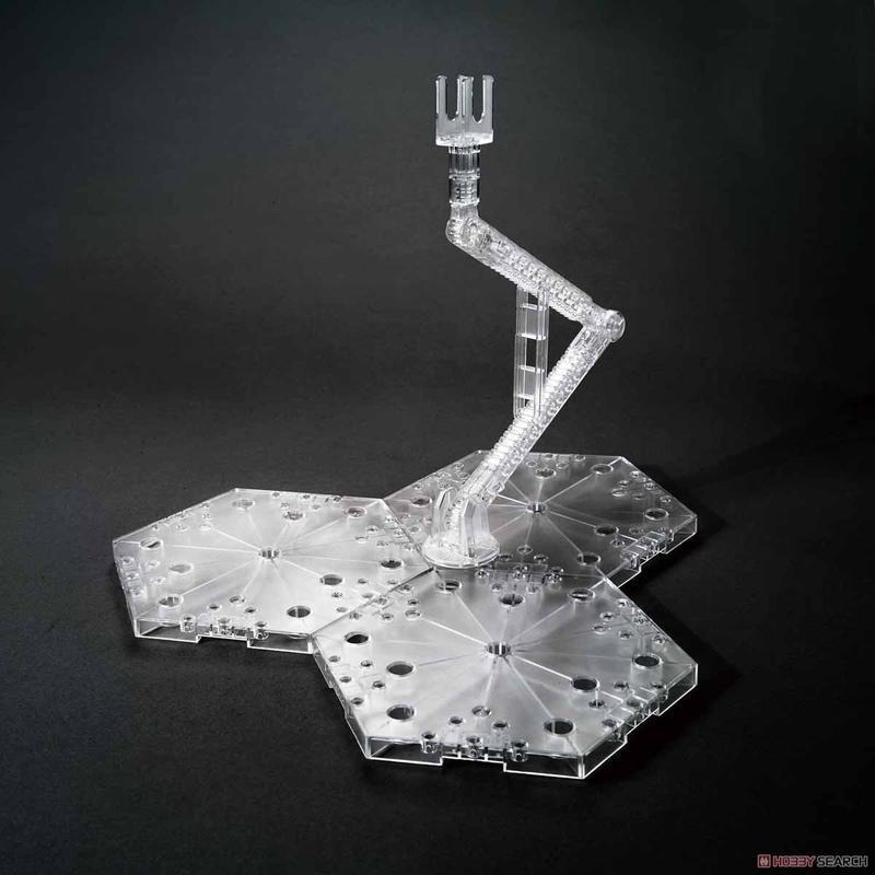 (大鳥叔叔模型)BANDAI 1/100 1/144鋼彈腳架(通用型) RG HG MG RE/100透明3底座2支架-細節圖2