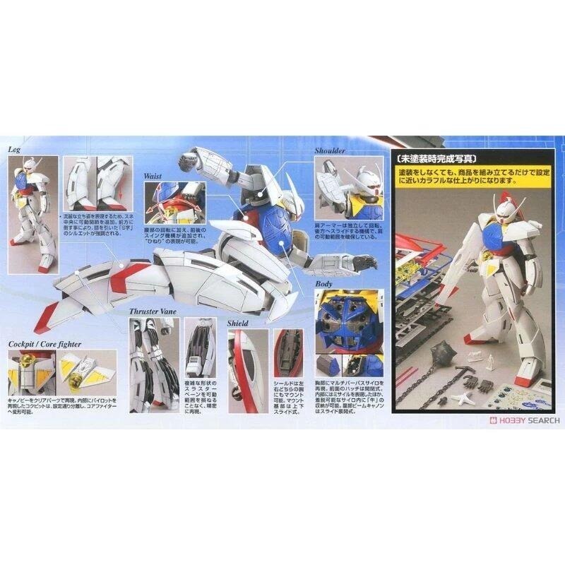 (大鳥叔叔模型)BANDAI 鋼彈1/100 MG 鋼彈 鋼普拉 逆A ∀鋼彈 Turn A GUNDAM-細節圖5