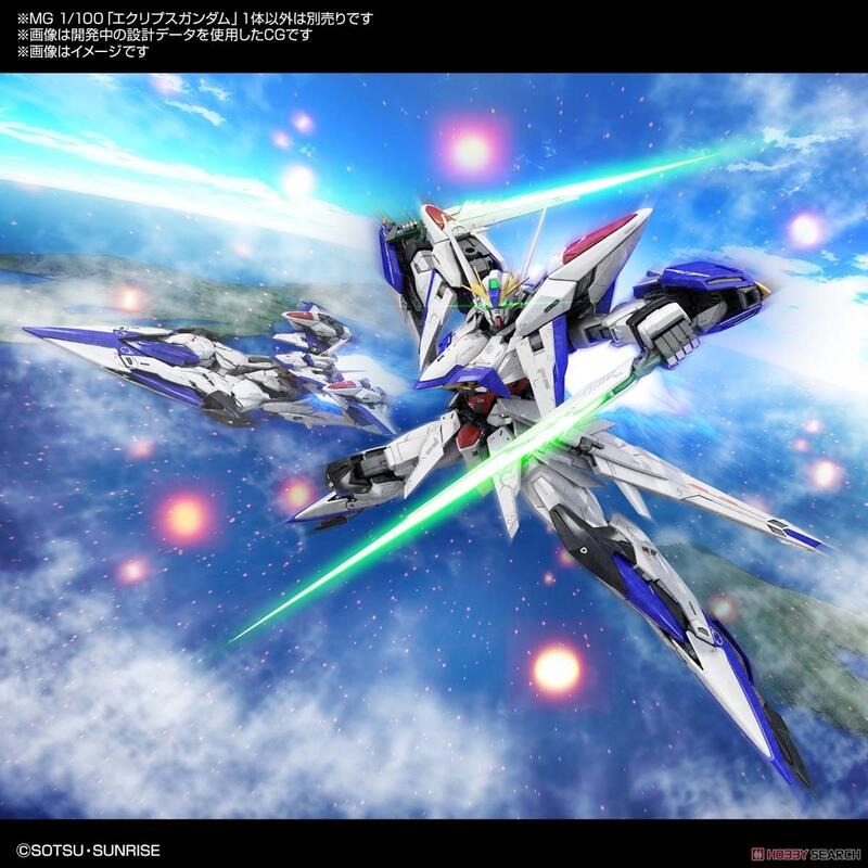 (大鳥叔叔模型)BANDAI 鋼彈 鋼普拉 1/100 MG ECLIPSE GUNDAM 星蝕鋼彈-細節圖2