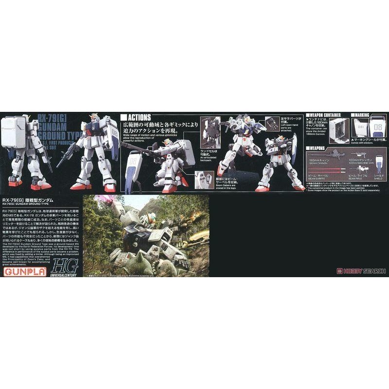(大鳥叔叔模型)BANDAI鋼彈1/144 HGUC#210 陸戰型鋼彈 新生版 RX-79-細節圖4