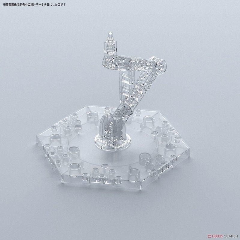 (大鳥叔叔模型)BANDAI 1/100 1/144鋼彈腳架 5號(通用型) RG HG MG RE/100透明1底座-細節圖4