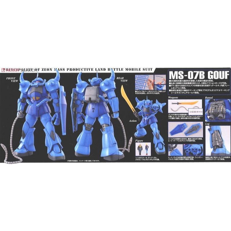 (大鳥叔叔模型)BANDAI MG 1/100 MG MS-07B GOUF 古夫 2.0-細節圖3
